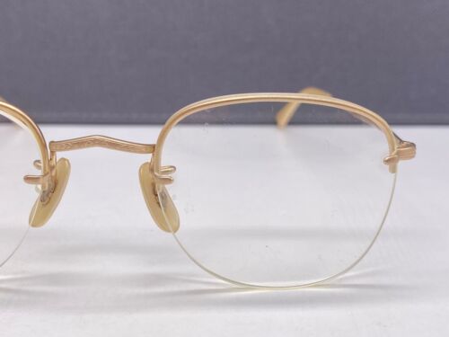 Oliver Peoples Glasses Women's Round Gold Half Brand Panto Vintage 90s Op 42 - Picture 1 of 13