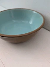 Vintage TST Chateau Buffet USA Cereal Soup Bowl Mint Green And Cinnamon Brown