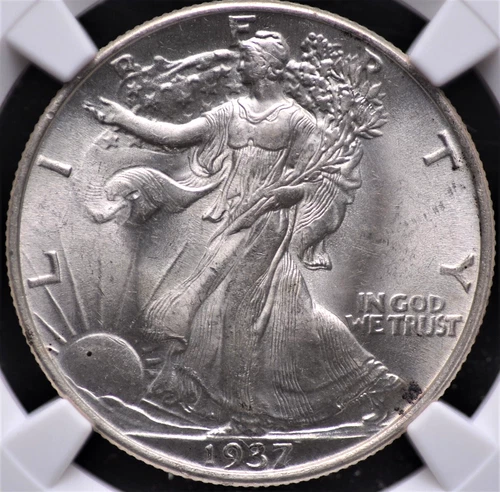 1937 WALKING LIBERTY HALF DOLLAR NGC MS 63 BLAST WHITE GREAT STRIKE EXCELLENT