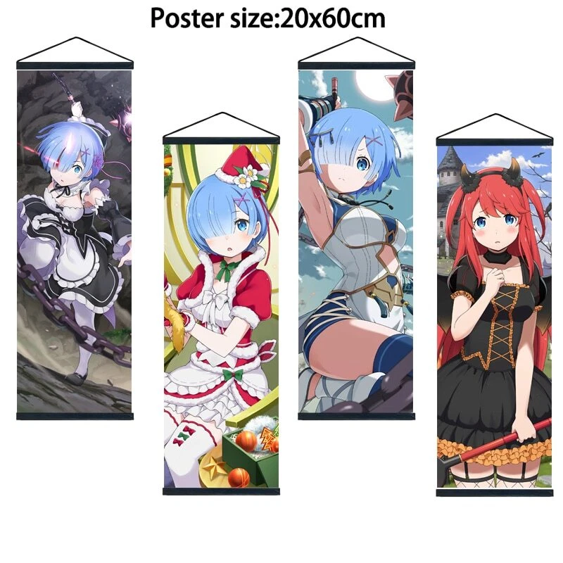 Anime Poster Re:Zero kara Hajimeru Isekai Seikatsu Remu Wall Scroll Art  Picture