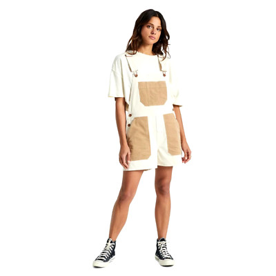 BRIXTON WOMEN COSTA SHORT OVERALL LATZHOSE GR: S NATURAL