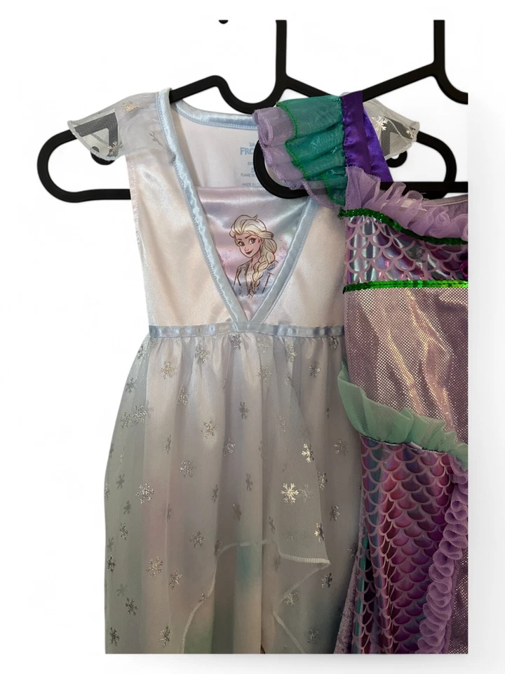Set of 4 Girls’ Princess Dresses – Elsa, Mermaid & More $58 for all! 4 and 5 yrs - Image 3 of 4
