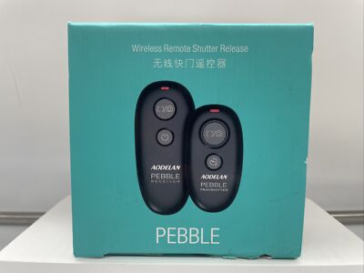 Aodelan Pebble Wireless Shutter Remote Works 80+ Meters. - Open Box - Unused
