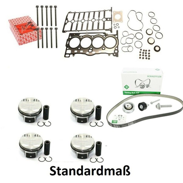 Kolbenset Std. Reparatur Kit Mit Zahnriemen FüR VW 1.4 TSI CZD CHP 04E107065GM G-image