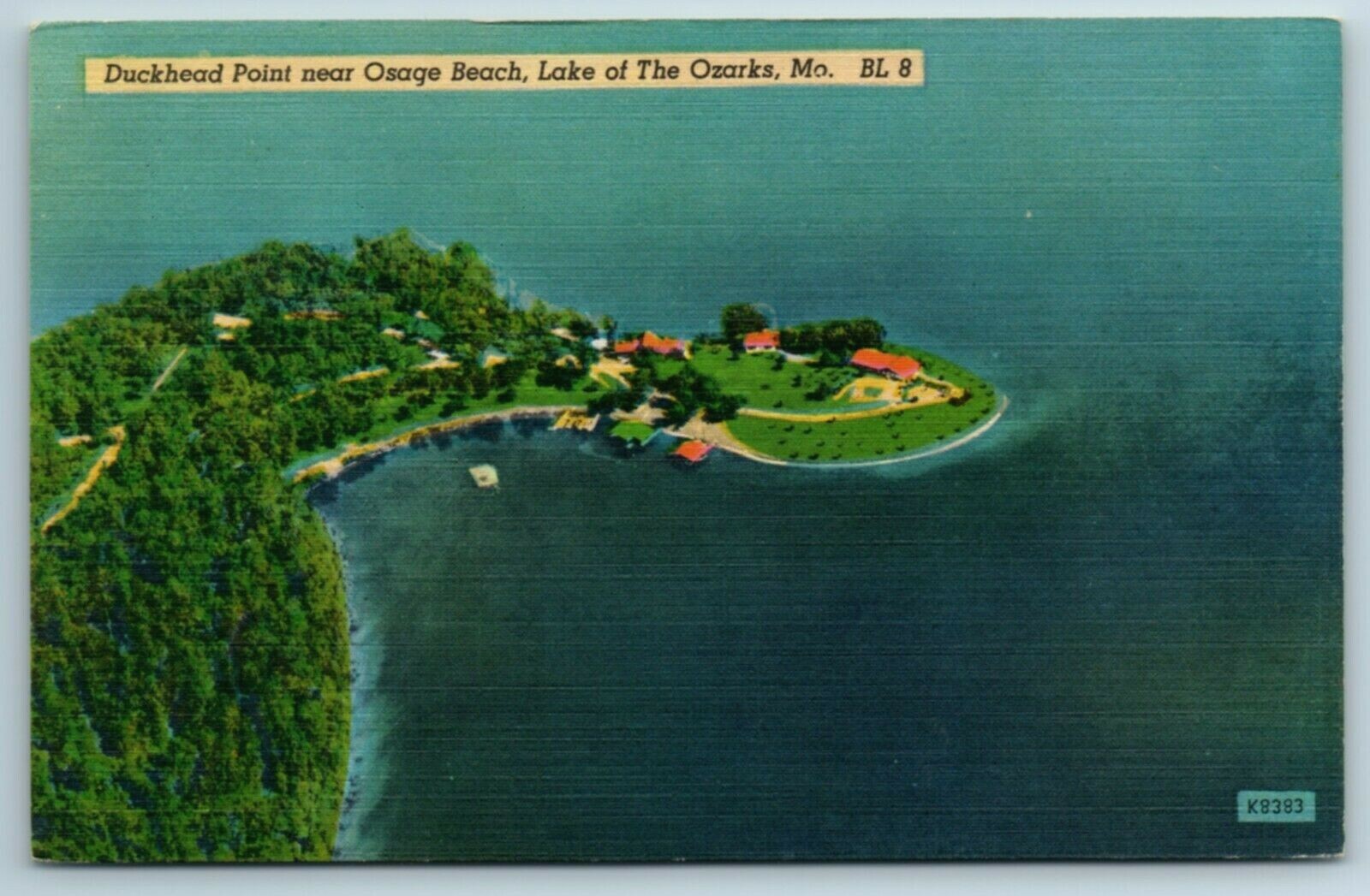 Vintage Duckhead Point Osage Beach Lake of the Ozarks Missouri MO Linen