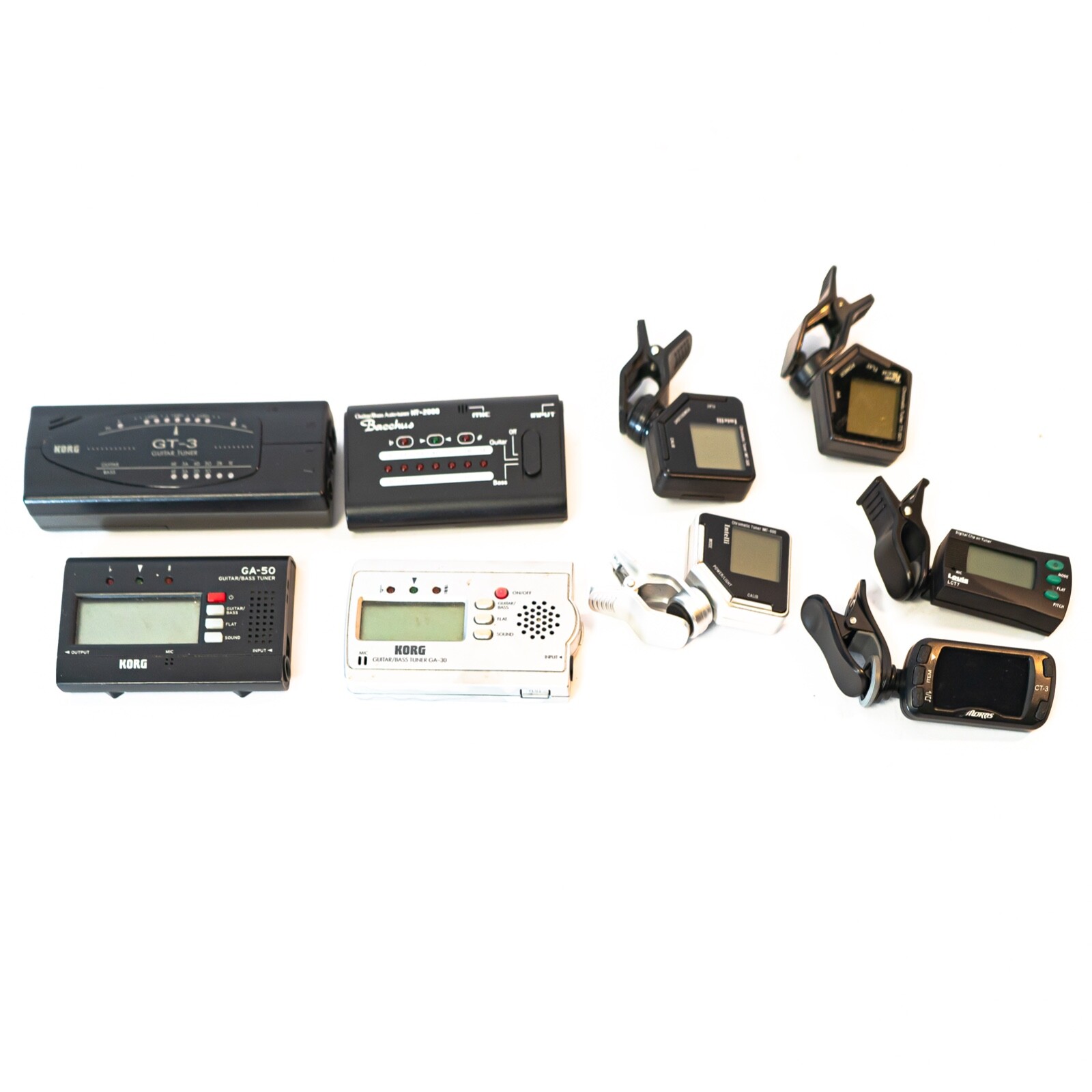 Set of 9 Guitar / Bass Tuners GA30 GA50 Basshus Digital Clip