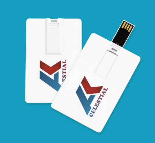 AK Credit Card Style USB 2.0 Flash Drive White Memory Stick 8, 16, 32 GB - Afbeelding 1 van 2