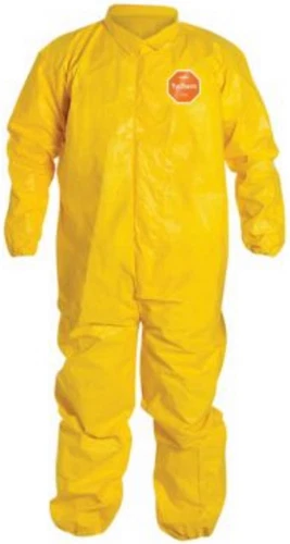 Dupont Tychem 2000 Coverall with Collar, QC125S, M L XL 2XL 3XL 4XL 5XL Yellow  - product listing photo
