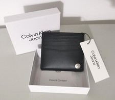 Calvin Klein portacarte porta monete UNISEX  pelle con logo NUOVO