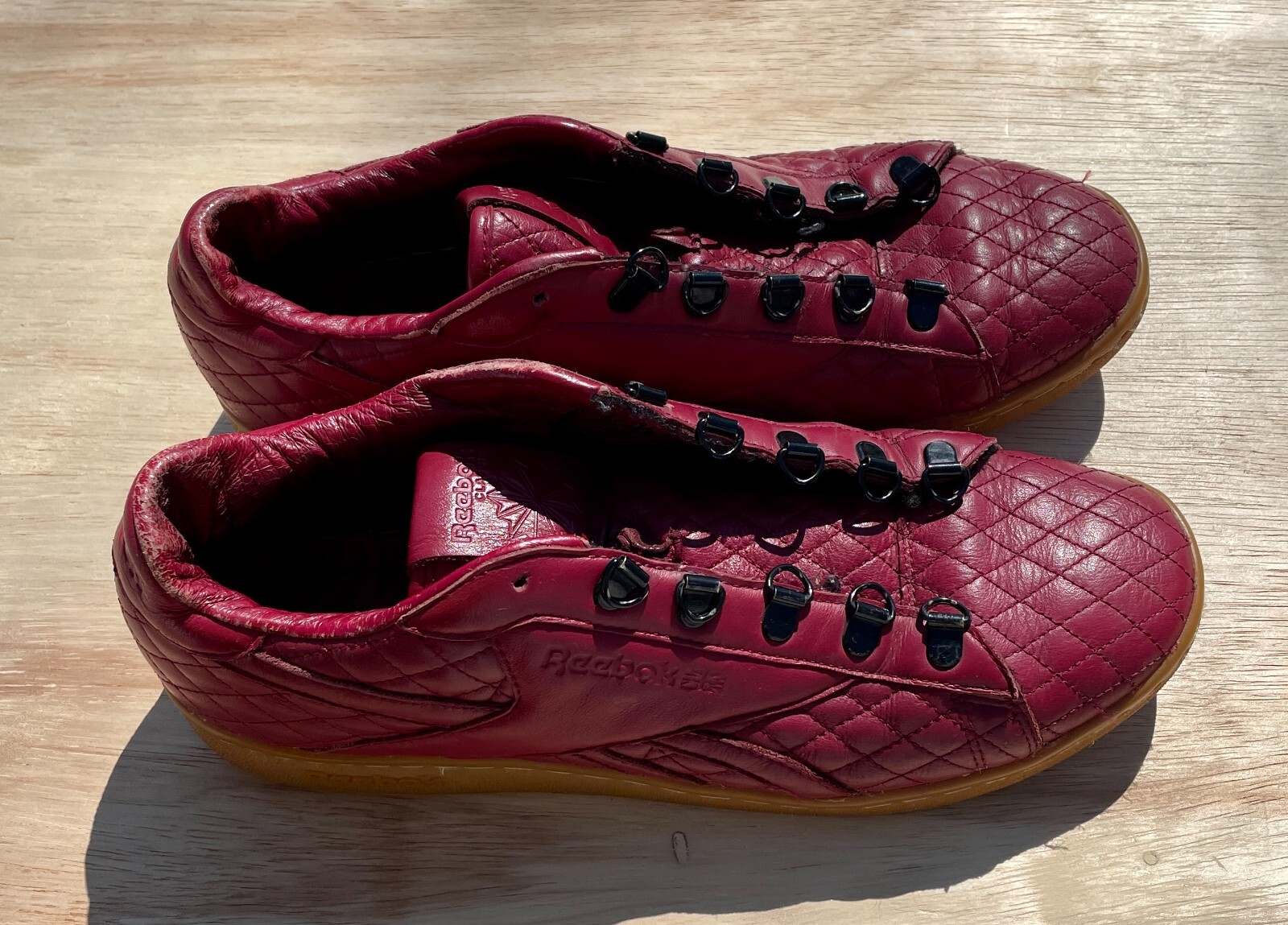 REEBOK NPC BD2643 Sneakers Shoes Lace Up Leather Men Maroon Size US 10.5 VIETNAM thumbnail 3
