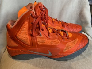 bright orange basketball shoes
