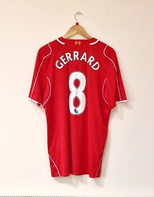 ORIGINAL LIVERPOOL HOME FOOTBALL SHIRT JERSEY 2014/15 - ADULT XL - GERRARD - Image 1 of 4
