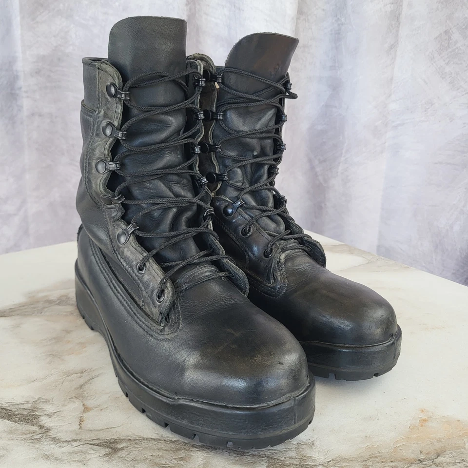 Belleville 360ST Steel Toe Combat Boots Vibram Sole Black Size 8 M USA - Image 2 of 4