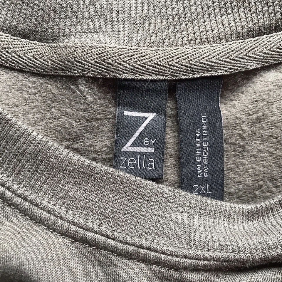 Zella Taupe Exercise Athleisure Top Size 2XL Comfy Cozy Minimalist Loungewear - Image 3 of 4