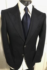 SUITSUPPLY SIZE 34/35 REG NAVY 2 BUTTON WOOL SPORTCOAT