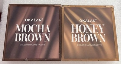 Okalan Mocha Brown & Honey Brown Eyeshadow Palette Duo   18 Warm Toasted Shades
