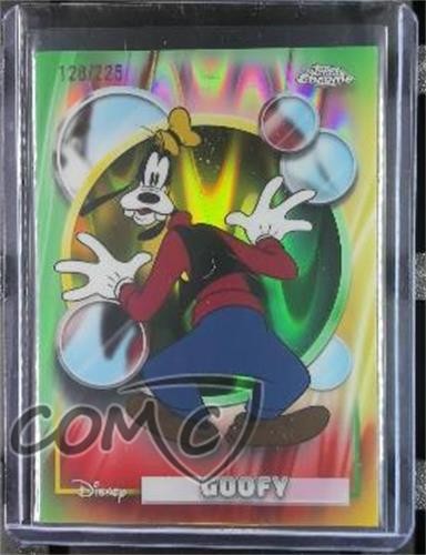 2026 Topps Chrome Disney Yellow & Green RayWave Refractor 128/225 Goofy #52