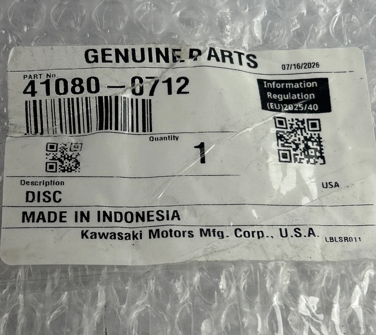 KAWASAKI OEM BRAKE DISC | 41080-0712 photo 4