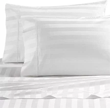 Wamsutta Dream Zone Stripe 1000-Thread-Count PimaCott King Sheet Set in White