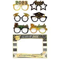 Assorted Color Graduation Paper Glasses Fun Photo Booth Props for Party Decor