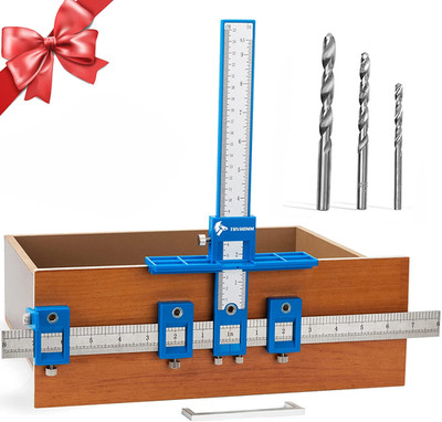 Cabinet Hardware Jig, Punch Locator Drill Guide,Wood Drilling Dowelling Guide fo