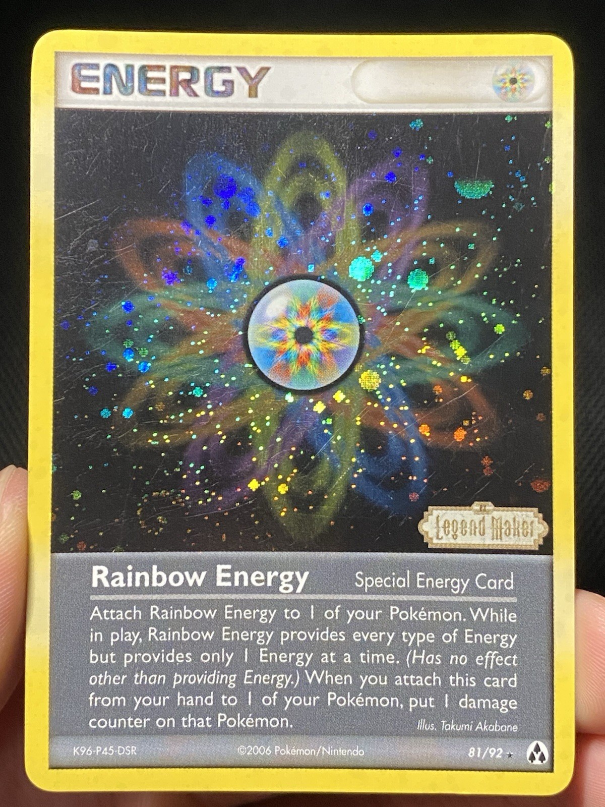 Pokémon TCG Rainbow Energy 81/92 Swirl EX Legend Maker Pokemon