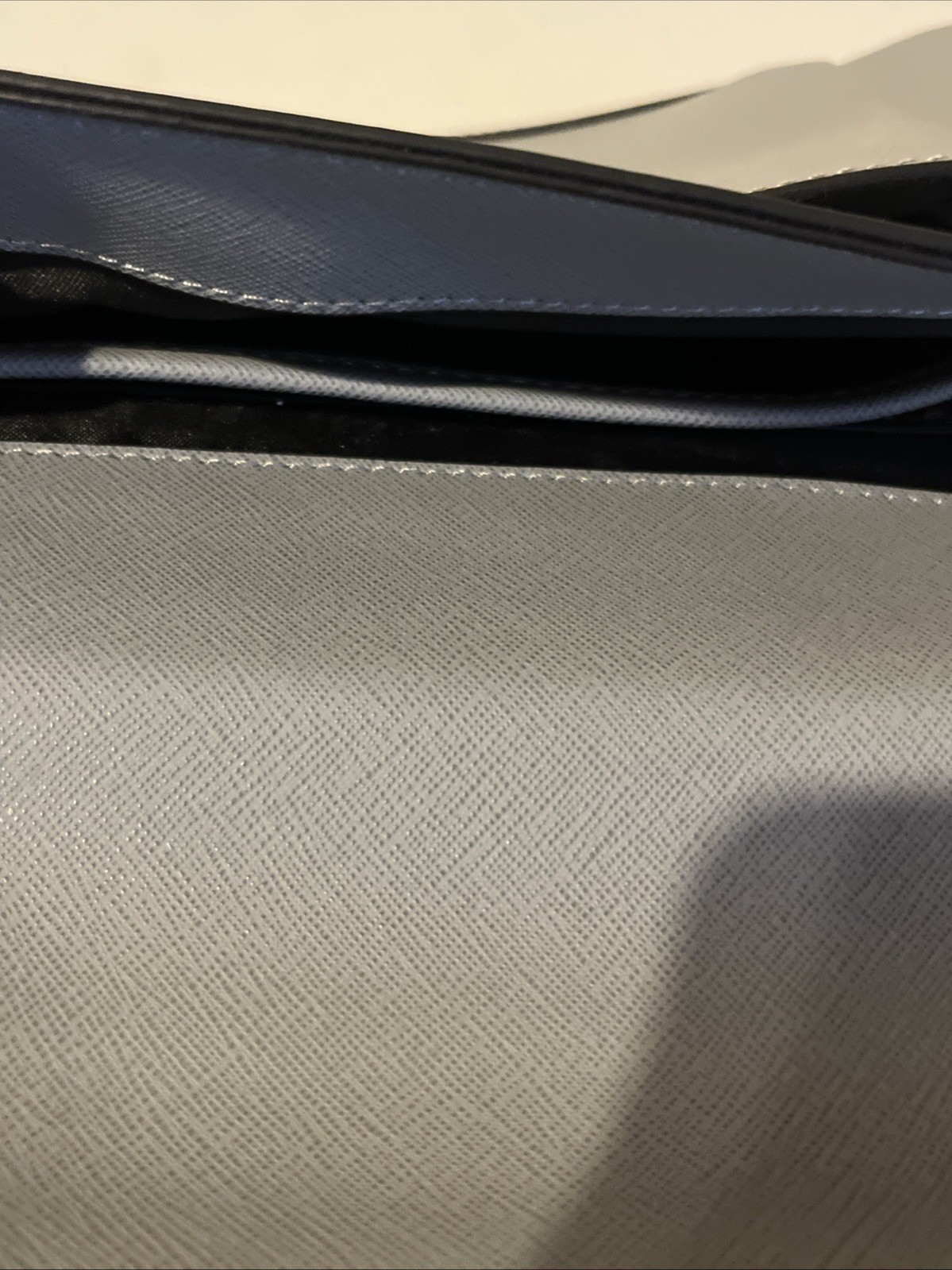 Calvin Klein Crossbody Bluish Gray Chain Accent Silver Hardware Minimalist EUC — image 8