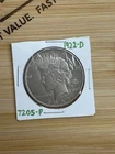 1922-D Peace Silver Dollar - Uncertified Circulated-90% Silver - F - [#7205-P]