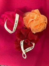 3X THE BODY SHOP Bath Lily Shower Pouf Loofah SMALL - New - HTF RARE