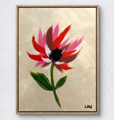 Laeknapes 12x9 Original Abstract Paper Museum Home Painting Artwork Chaos Bloom