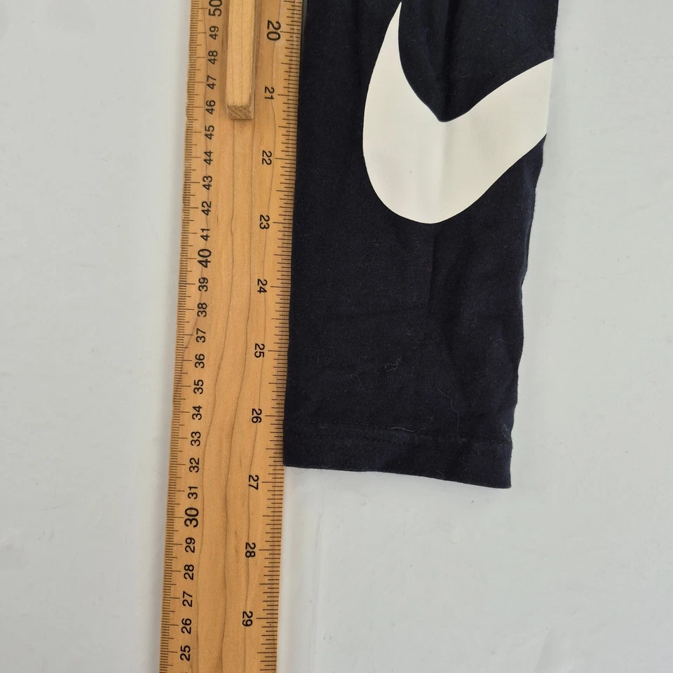 NIKE Leggings Small Nero Donna Misto Cotone Elasticizzato Activewear - Immagine 2 di 4