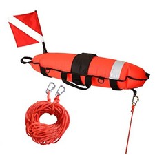 Spearfishing Float Dive Surface Marker Buoy Scuba Flag Diver Down Flag Orange