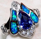 Australian Opal Inlay 925 Solid Sterling Silver Ring Sz 6 GA4-1 — photo 1