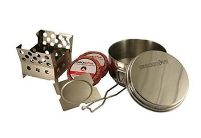 Portable Cook Kit - Multi-Fuel Stove, Stainless Steel Pot and Fuel