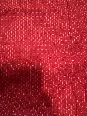 ANTIQUE FABRIC 24'' WIDE ''RED AND WHITE'' STRIPE  16'' PIECE