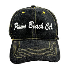 Adult PISMO BEACH CA CAP Black Denim - OSFM - Adjustable