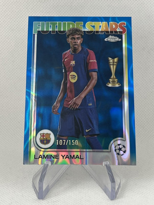 2024-25 Topps Chrome Future Stars Lamine Yamal Blue Lava Refractor /150 Spain