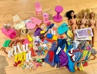 VTG 70s Barbie Doll Shoes Clothes Accessories Roller Skating Fluff Magic Curl