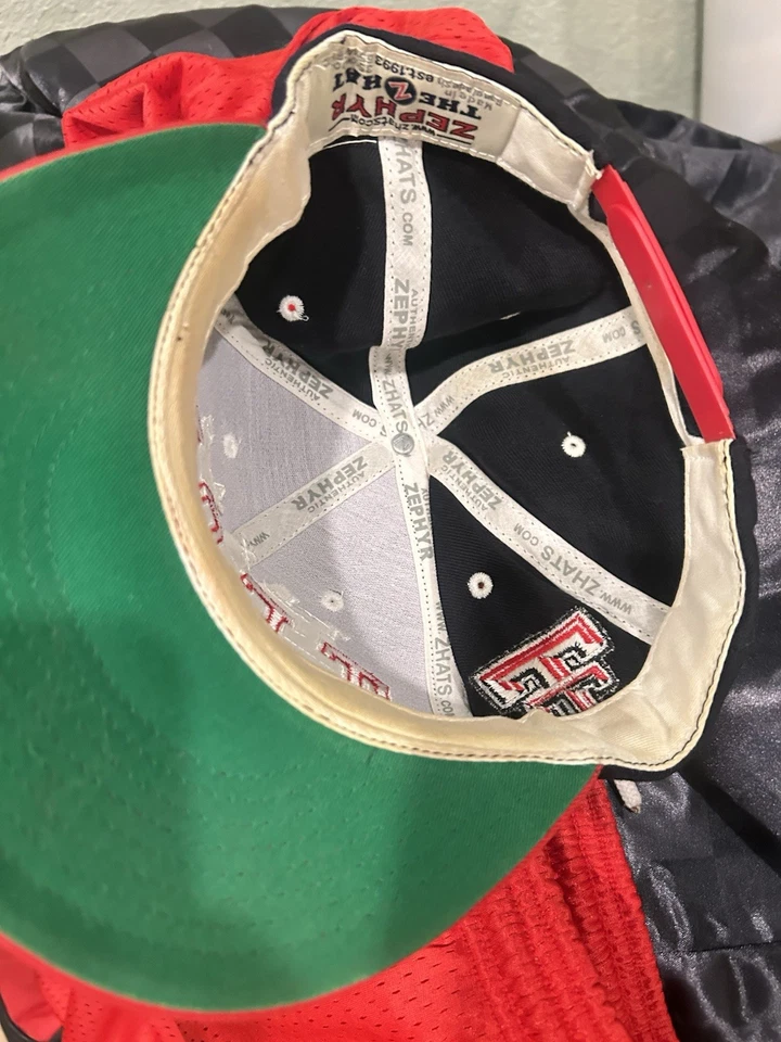 Texas Tech Red Raiders NCAA Zephyr Black And Red  Adjustable Snapback Hat - Image 4 of 4
