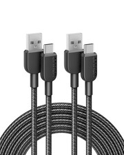 Anker USB A to C Cable, Charger Cord 2 Pack, 10FT , for 10ft, Black