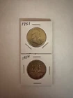 Ben Franklin Silver Half Dollars 1951 & 1954