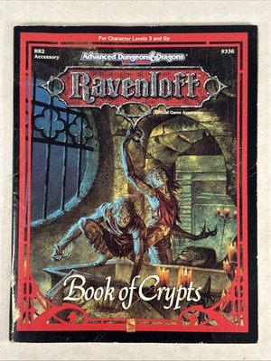 Ravenloft Advanced Dungeons & Dragons Book of Crypts 1991 TSR RR2 9336 Original