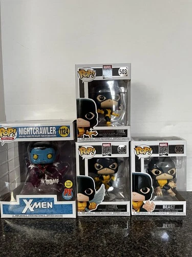 Funko Pop! lot Nightcrawler, Angel, Beast, Marvel Girl