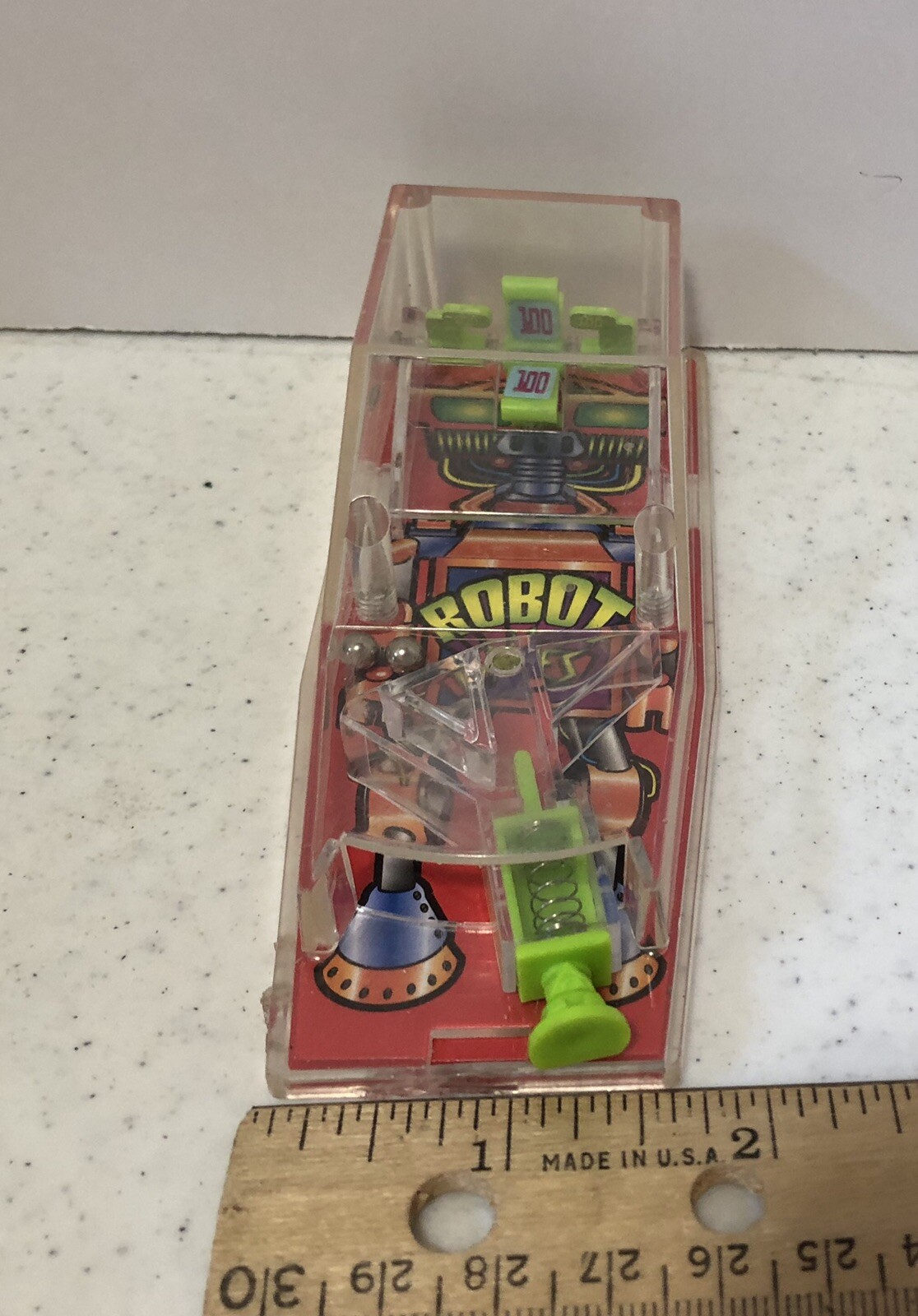 Wendy's Kid Meal Toy 1996 "Robot Game" Pin Ball Game, Loose