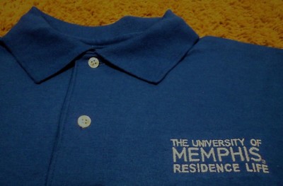 The University of Memphis Residence Life ~ Men's Polo Golf Shirt ~ Size XL NEW