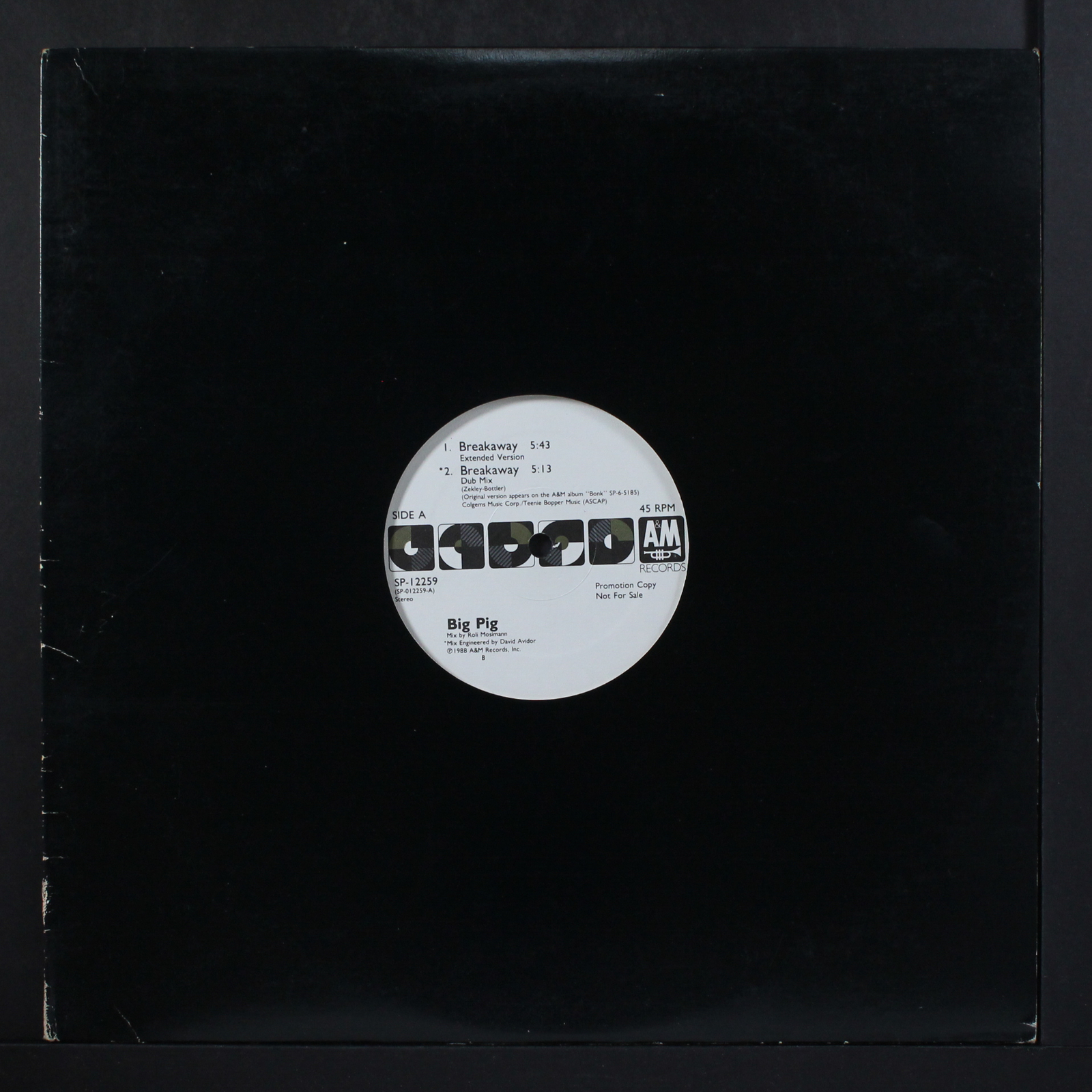 BIG PIG breakaway / same A&M 12" Single 33 RPM eBay