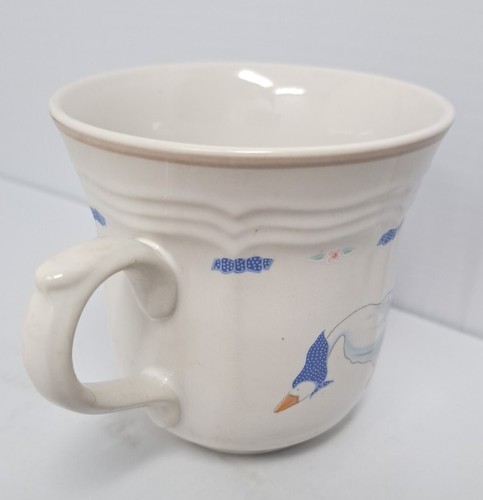 Taza de café vintage con tema de gansos gres Newcor de 8 oz - Imagen 3 de 7