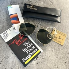 Ray-Ban Wayfarer 2 Clip-On Gold G-15 Near Unused Bausch-Lomb Vintage B L