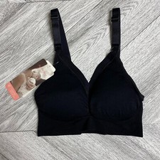 Ingrid Isabel Womens Maternity Black Seamless Knit Drop Cup Nursing Bra S