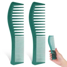 Hair Comb Set 7 Inch 2PCS Fine & Wide Tooth Professional Dresser Combs